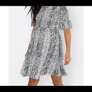 Snake Print Mock Dress